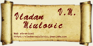 Vladan Miulović vizit kartica